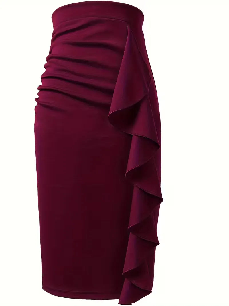 Plooirok met hoge taille