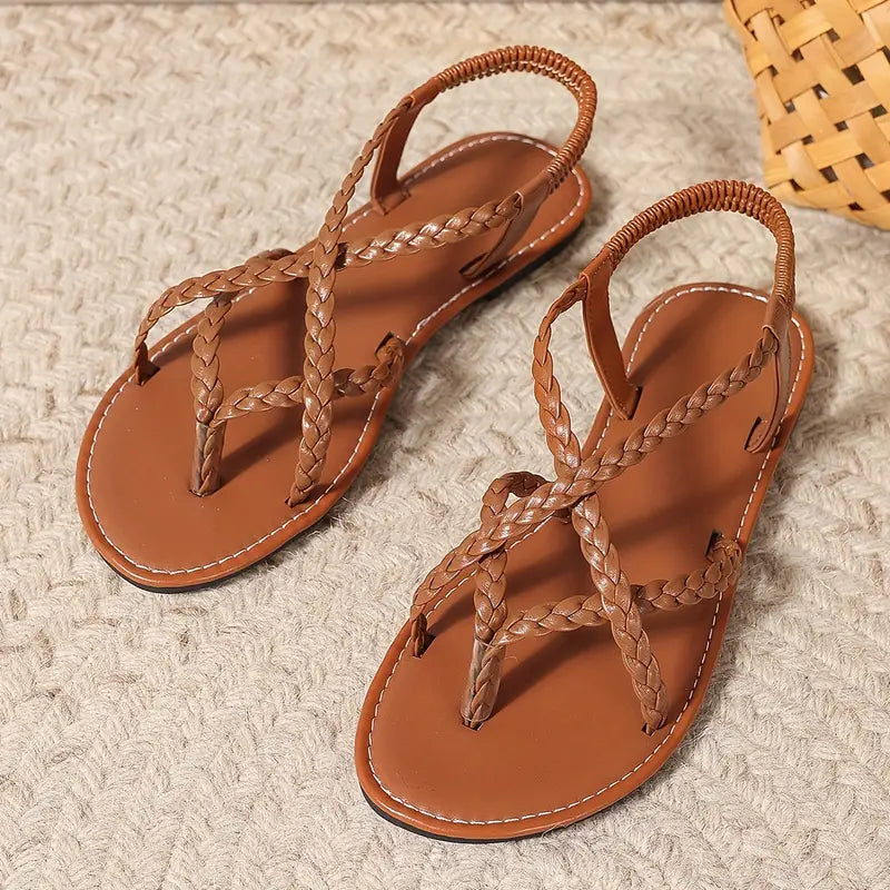 Orthopedische Sandalen Met Gevlochten Bandjes Voor Dames