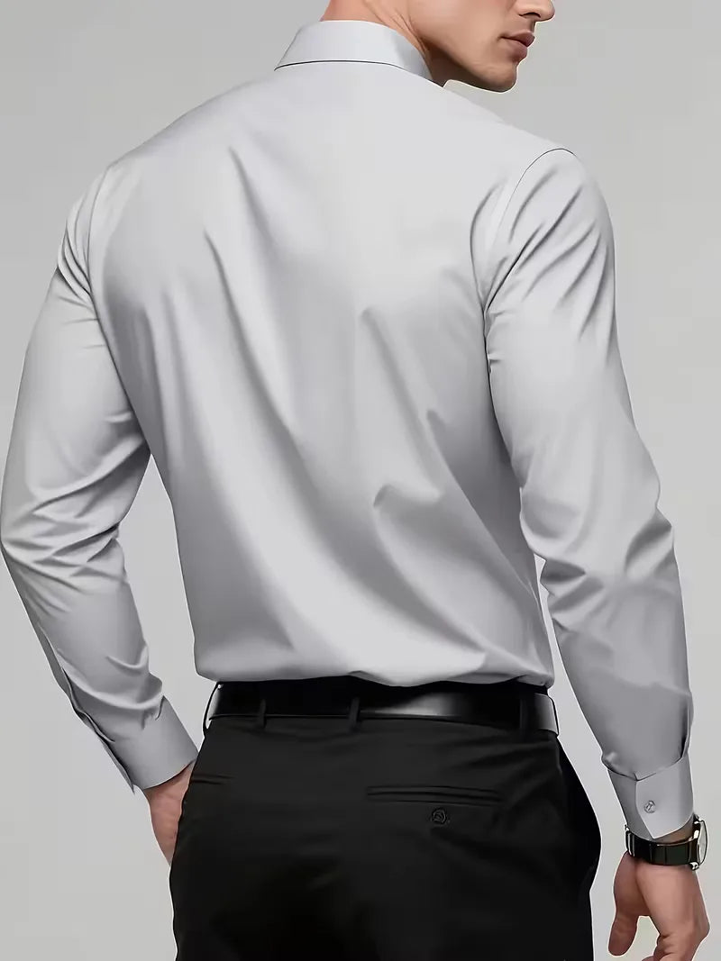 Nette overhemden slim fit mandarin kraag