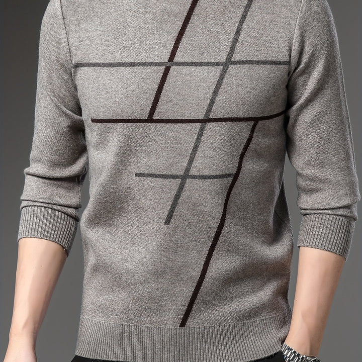 Trui Merinowol Heren - Stijlvolle Herfstkleding - Streep - Regular Fit - Puento Fortade - TP - Essential
