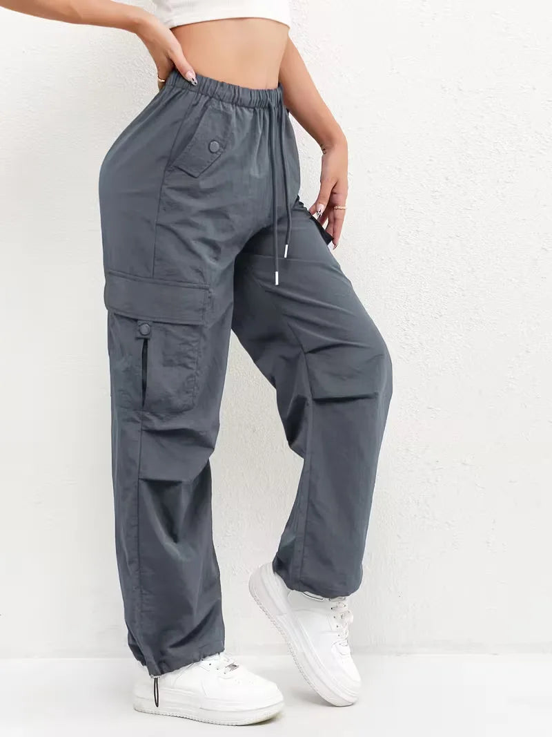Cargo broek met hoge taille