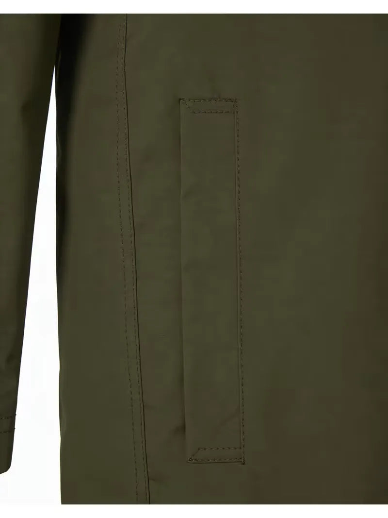 Slim fit trenchcoat met zakdetail