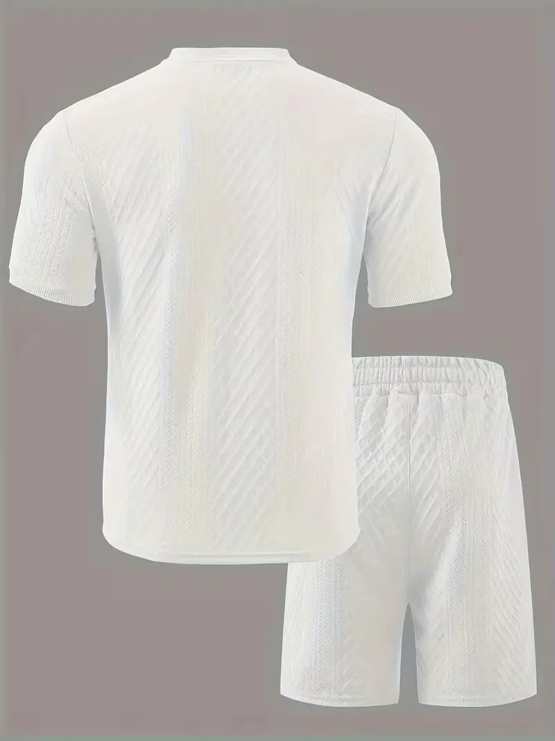 Zomer kledingset met jacquard patroon