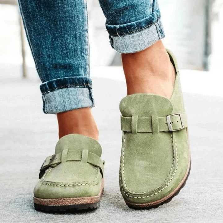 Comfortabele Orthopedische Clogs Met Kurkzool En Gesp Voor Dames