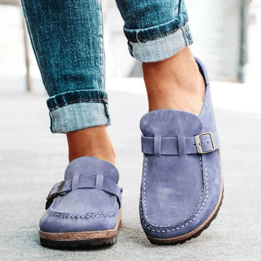 Comfortabele Orthopedische Clogs Met Kurkzool En Gesp Voor Dames