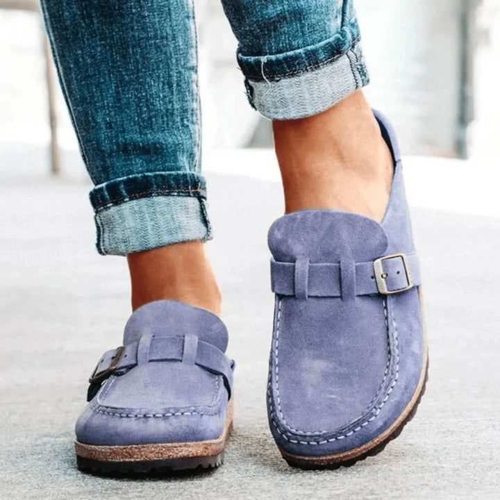 Comfortabele Orthopedische Clogs Met Kurkzool En Gesp Voor Dames