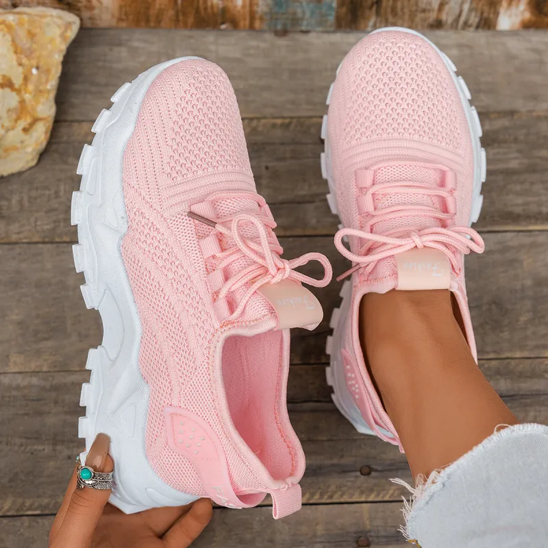Sportieve Lichtgewicht Sneakers Met Chunky Zool voor Dames