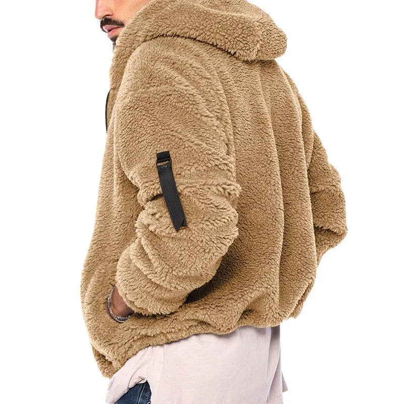 Herenjas - teddy - fleece - Casual Chic - Zacht Materiaal - Perfect voor Lente-Zomer Overgang