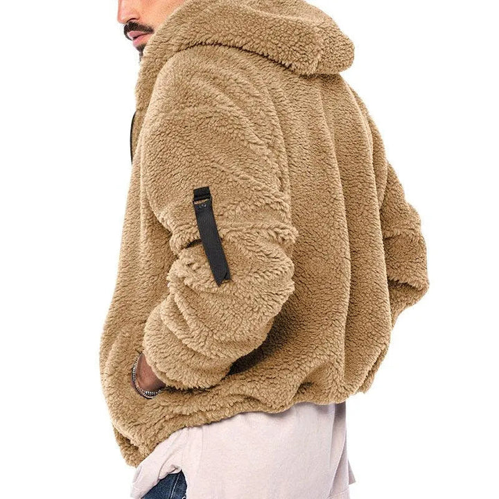 Herenjas - teddy - fleece - Casual Chic - Zacht Materiaal - Perfect voor Lente-Zomer Overgang