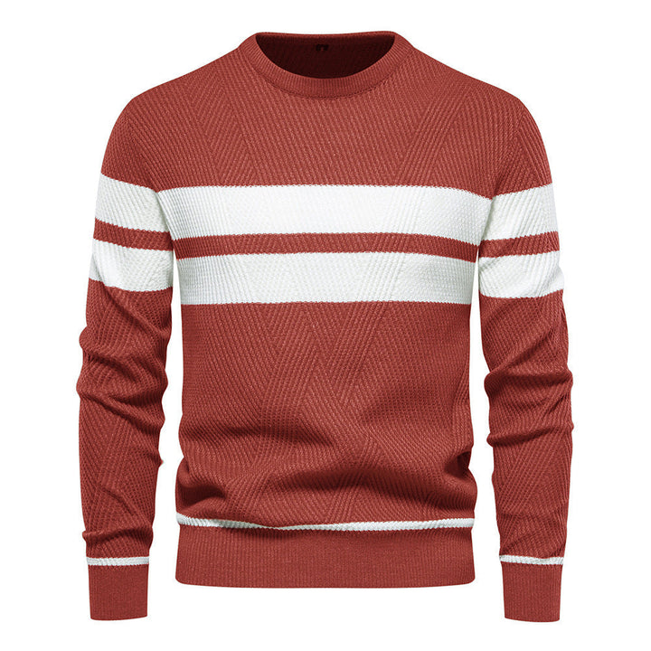 Casual Gestreepte Trui Voor Mannen Met Regular Fit