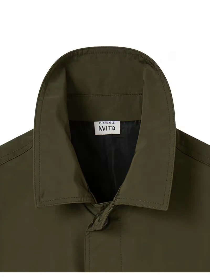 Slim fit trenchcoat met zakdetail