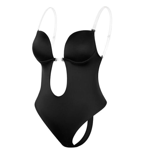 Corrigerende Body Met Push Up En Diepe Uitsnede Voor Dames