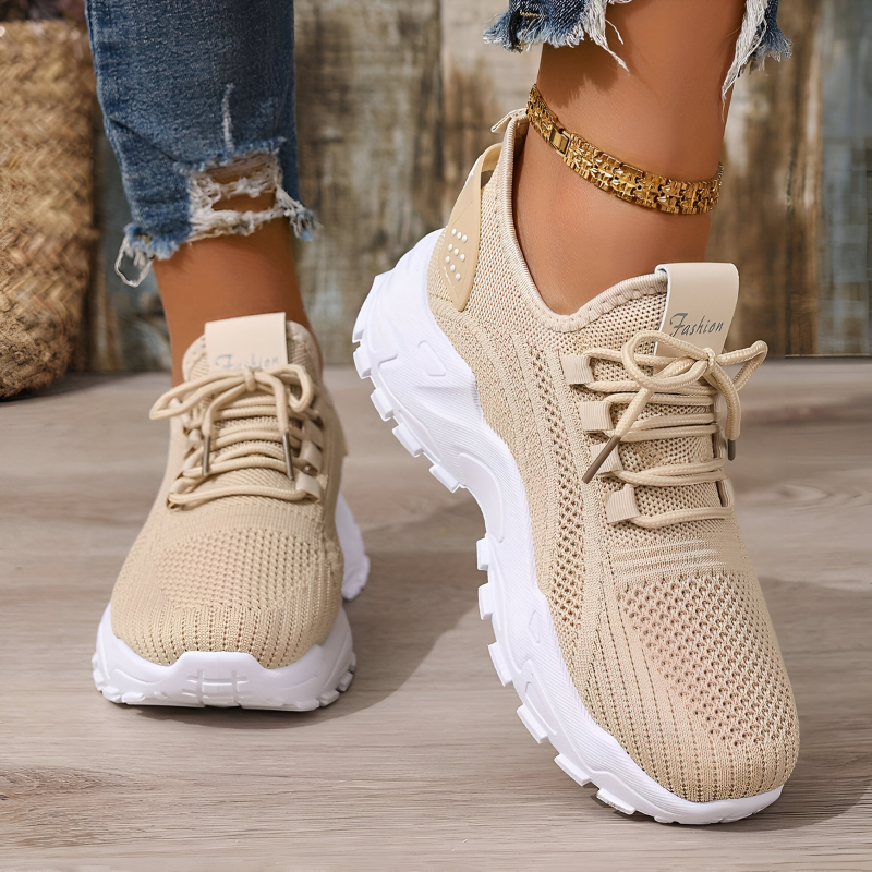 Sportieve Lichtgewicht Sneakers Met Chunky Zool voor Dames