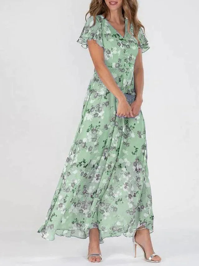 Glamoureuze Maxi Jurk Met Buikbedekking Voor Dames
