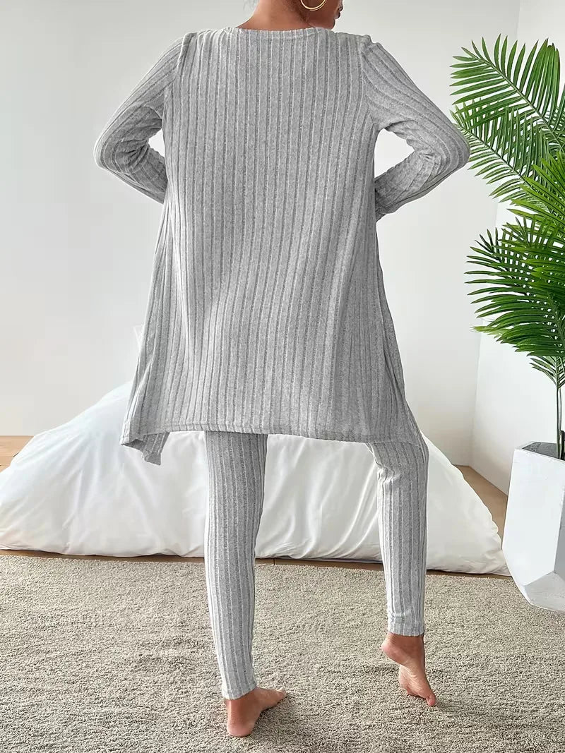 Driedelige set met cardigan