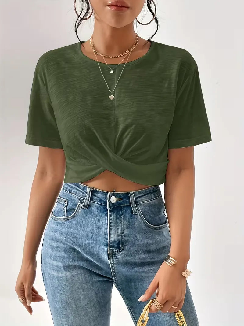 T-shirt met twistdetail