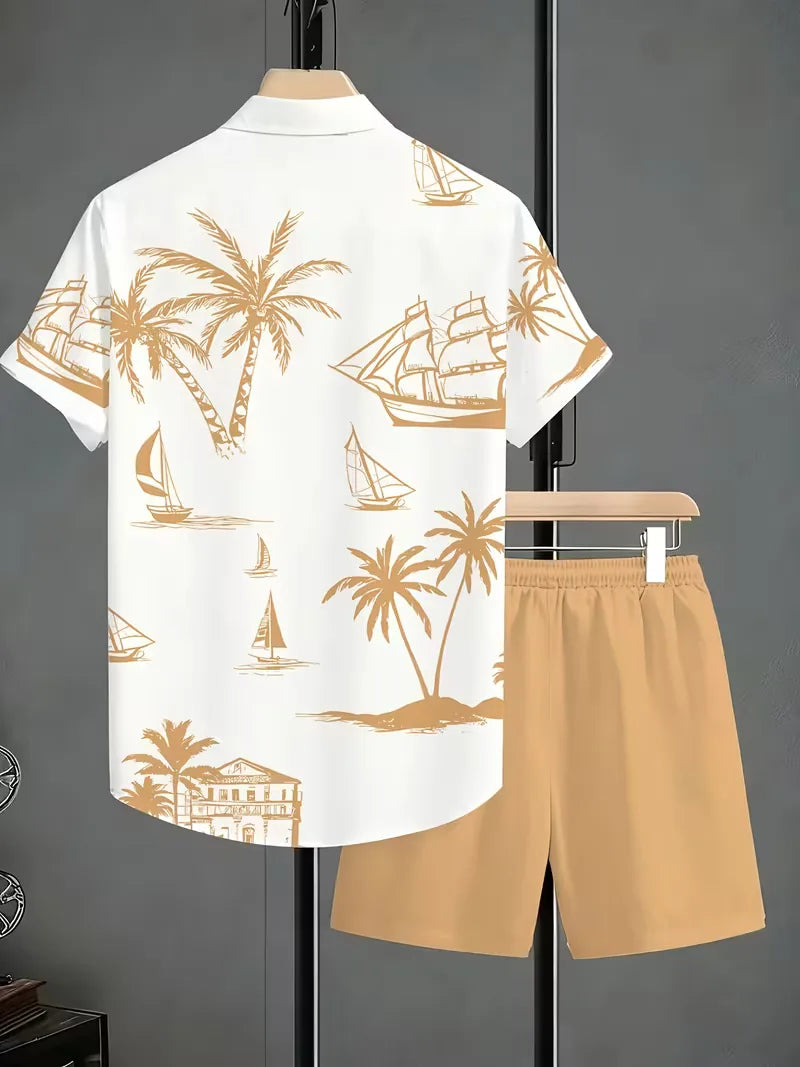 Set met tropische print