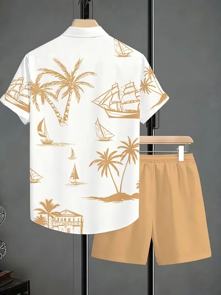 Set met tropische print