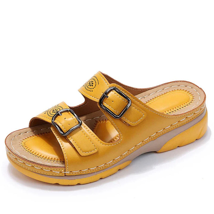 Orthopedische Sandalen Met Platformzool En Dubbele Gesp Voor Dames