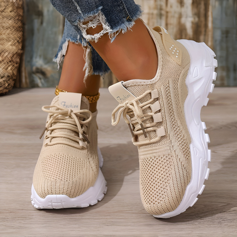 Sportieve Lichtgewicht Sneakers Met Chunky Zool voor Dames