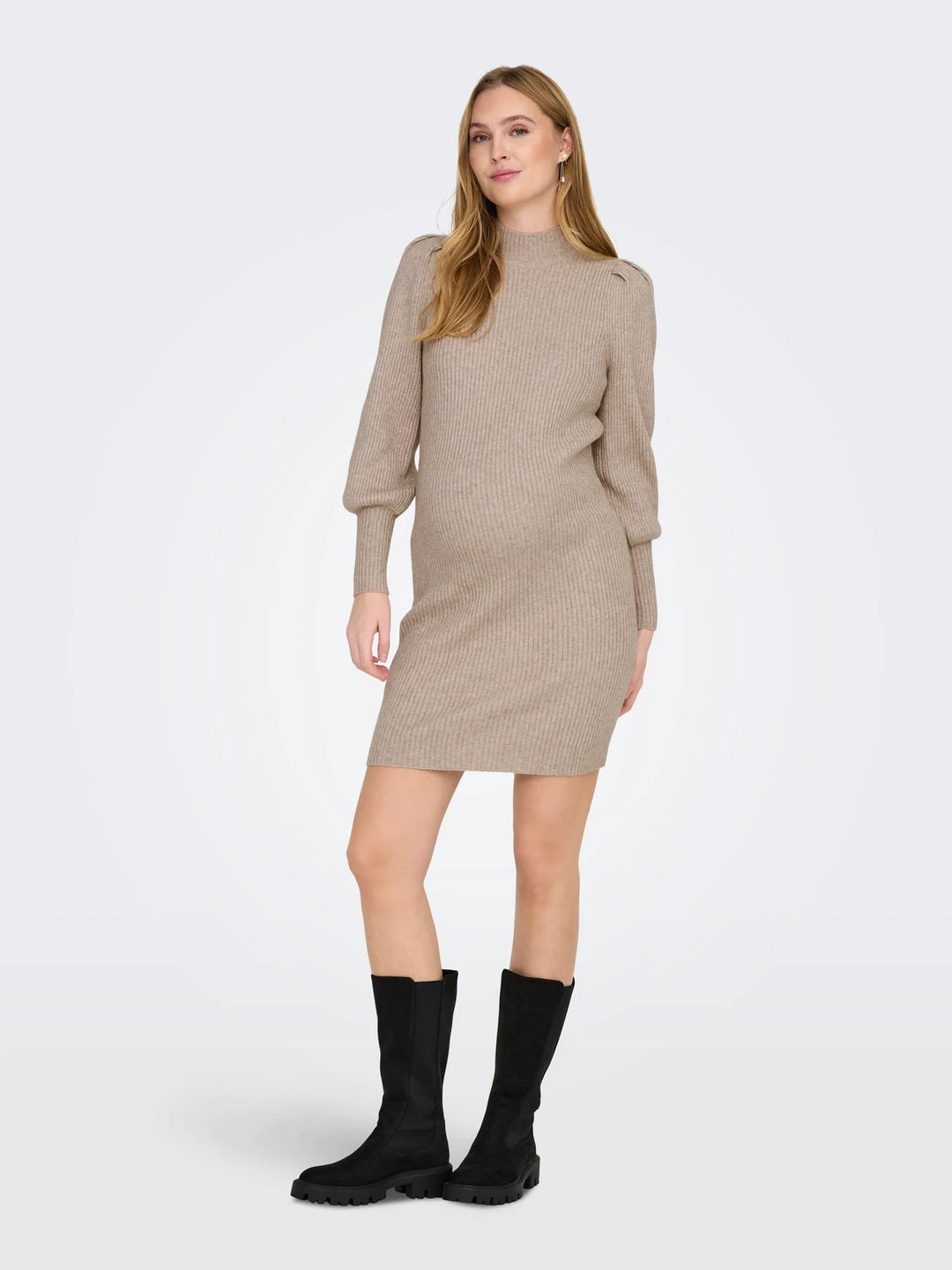 Zwangerschapsjurk Dames Hoge Hals Casual Mini Jurk