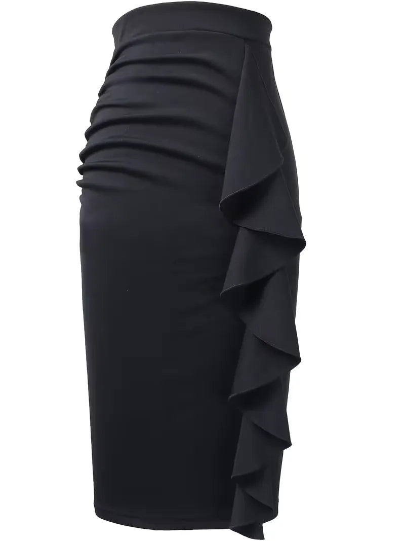 Plooirok met hoge taille