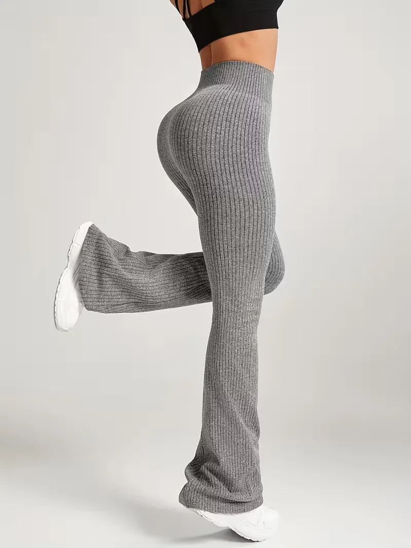 Legging met hoge taille en flared leg
