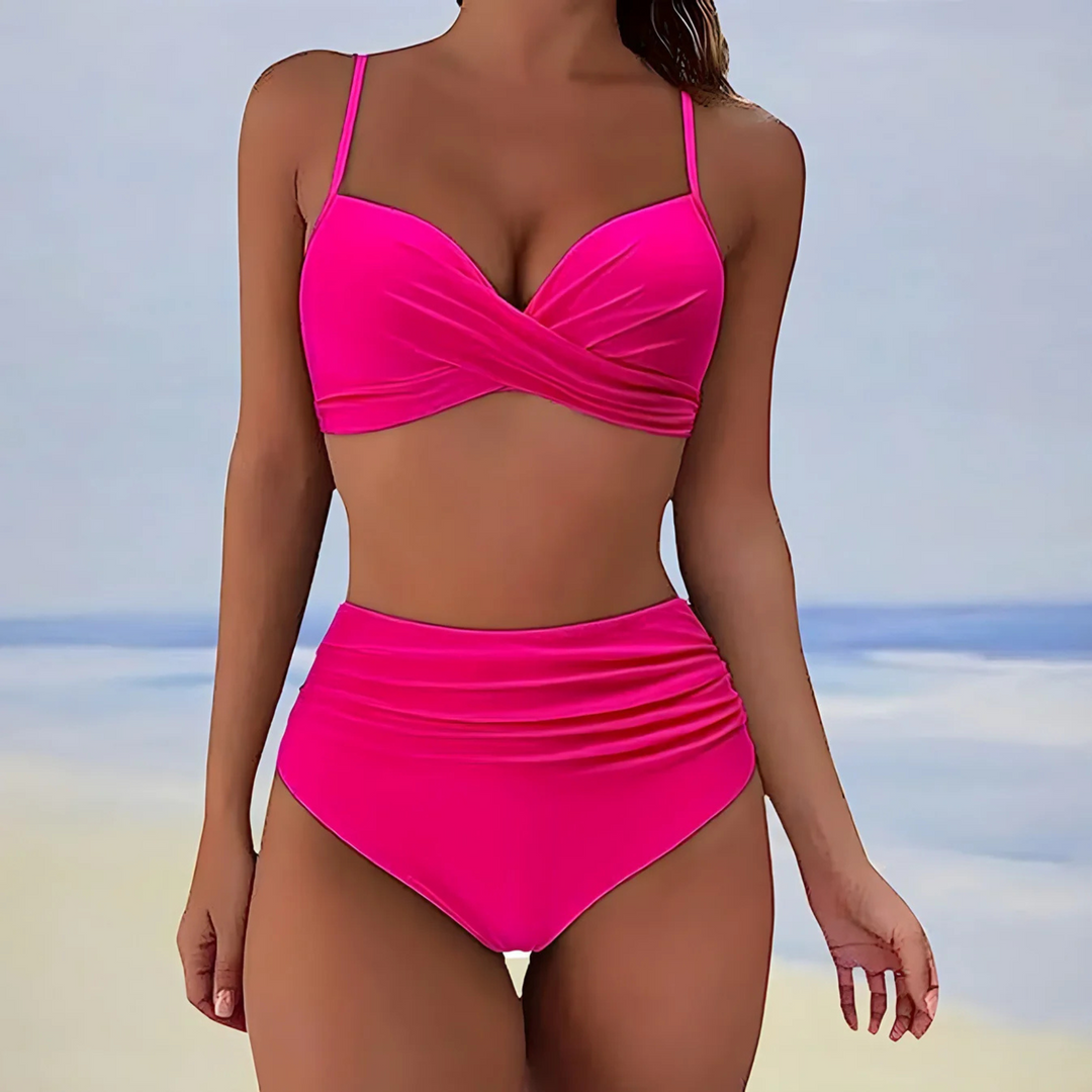 Push Up Bikini Met Hoge Taille Voor Dames Met Tummy Control