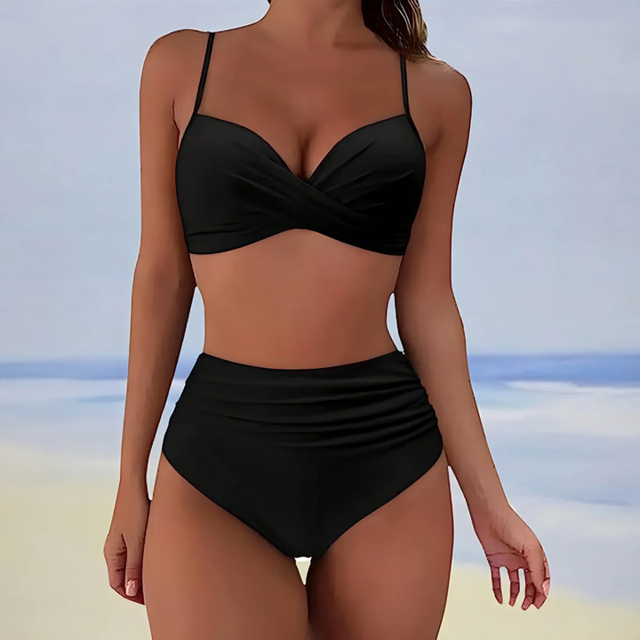 Push Up Bikini Met Hoge Taille Voor Dames Met Tummy Control