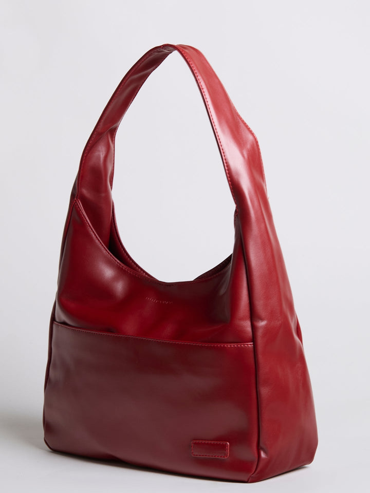 Minimalistisch vegan leer hobo schoudertas