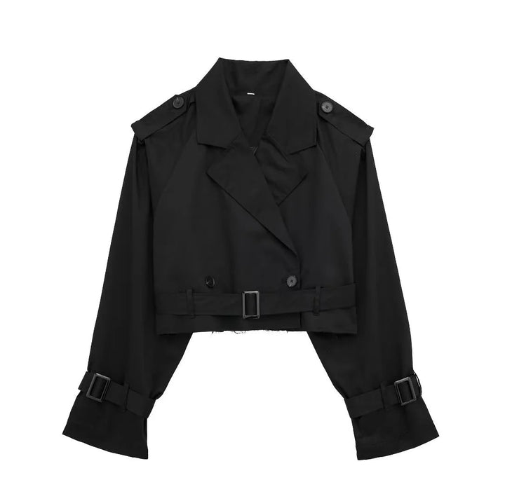 Stijlvolle Dames Trenchcoat Kort Model voor Casual Look