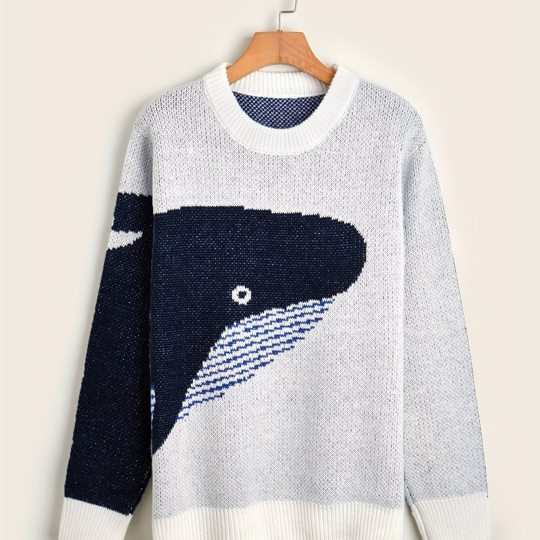 Trui Heren - Cartoon Print voor Stijlvolle Herfstkleding - Regular Fit - Puento Fortade - TP - Essential