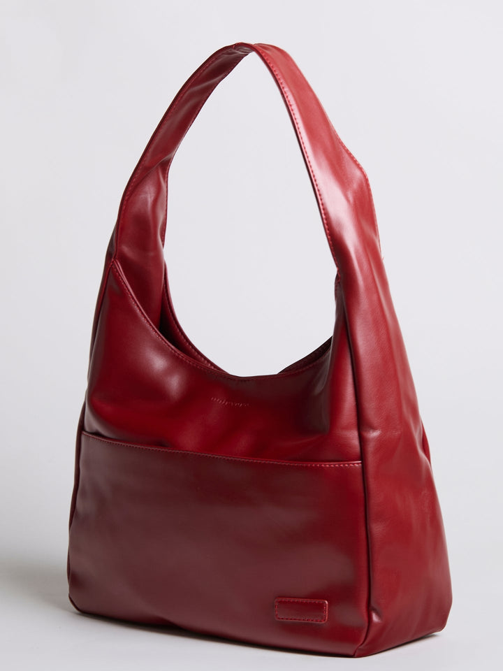 Minimalistisch vegan leer hobo schoudertas