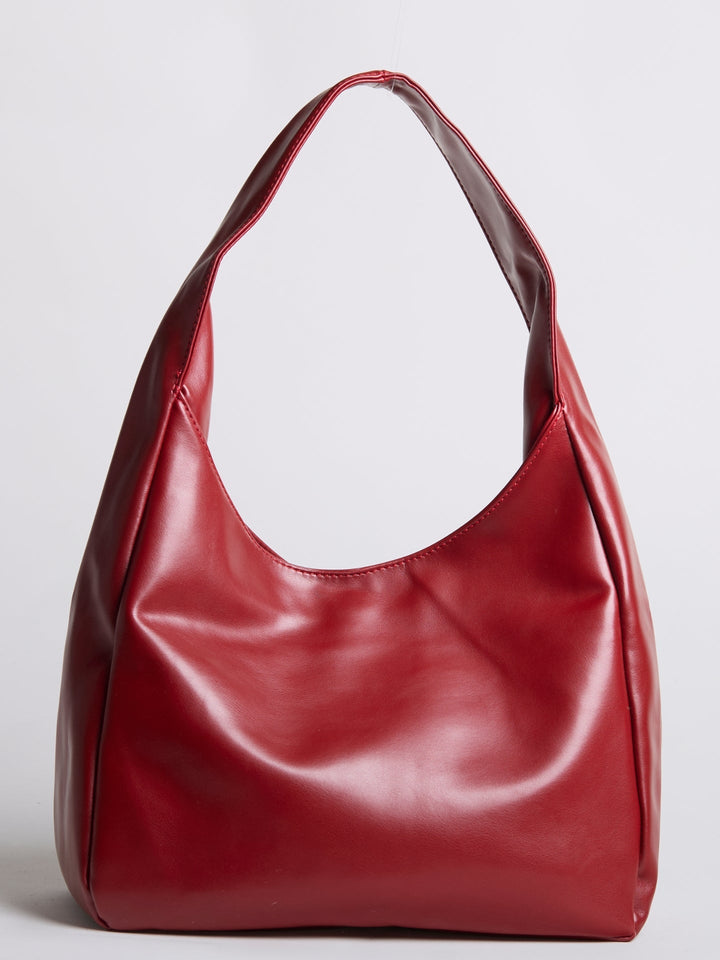 Minimalistisch vegan leer hobo schoudertas