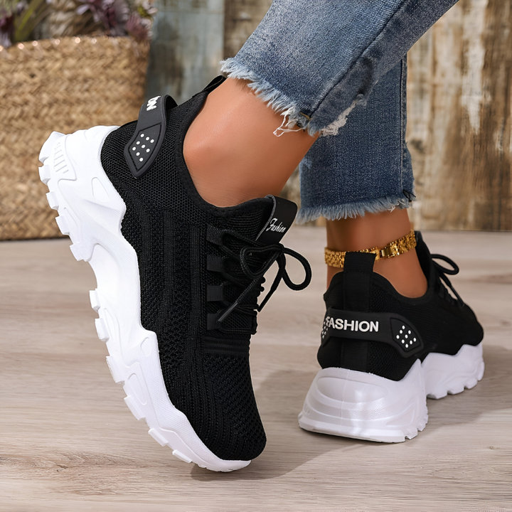 Sportieve Lichtgewicht Sneakers Met Chunky Zool voor Dames