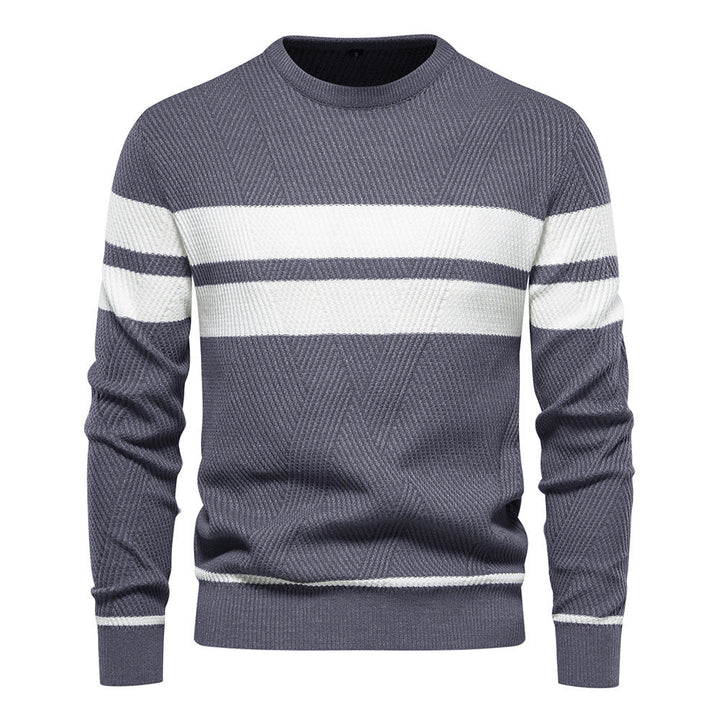 Casual Gestreepte Trui Voor Mannen Met Regular Fit