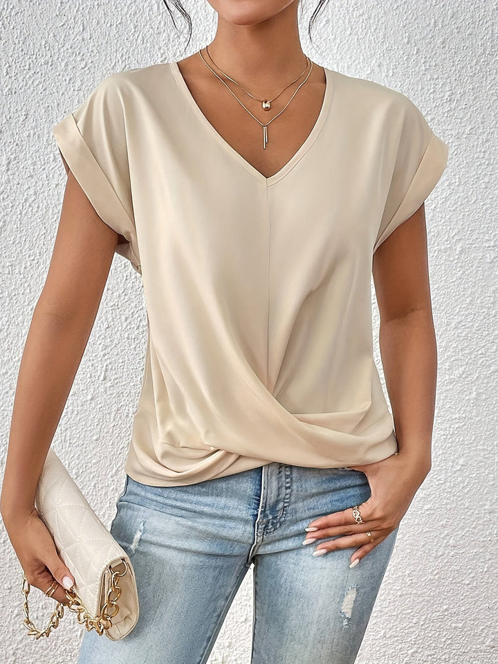 Noreen - Casual T-shirt met V-hals