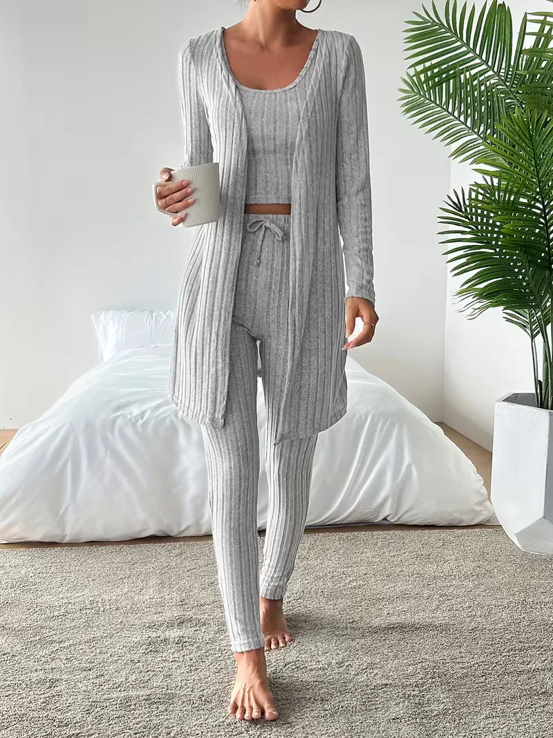 Driedelige set met cardigan