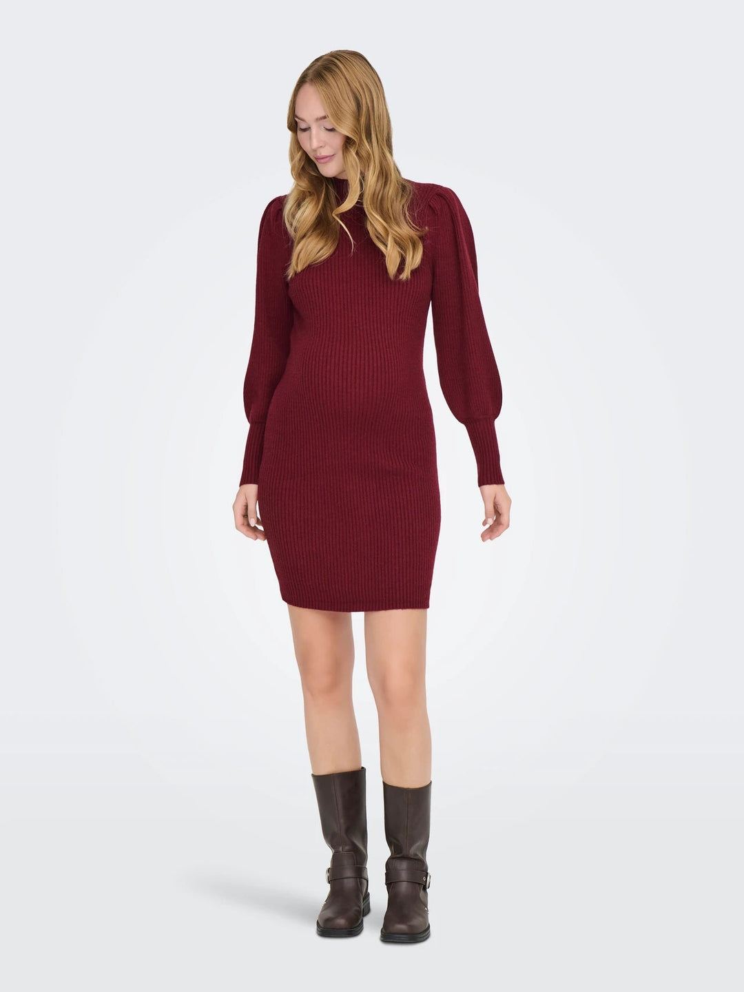 Zwangerschapsjurk Dames Hoge Hals Casual Mini Jurk