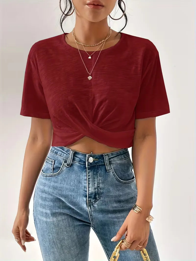 T-shirt met twistdetail