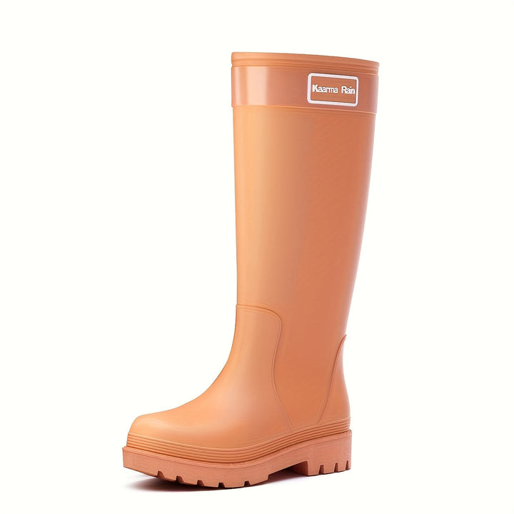 Trendy Waterdichte Kniehoge Voor Dames Antislip Regenlaarzen