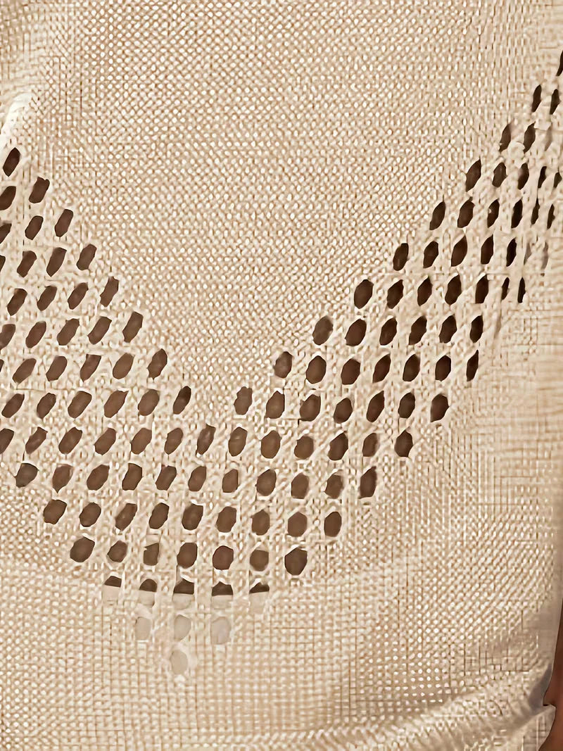 Beach cover-up met cut-out details