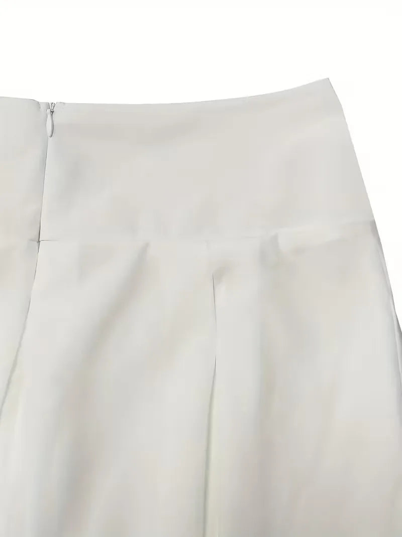 Plooirok met hoge taille