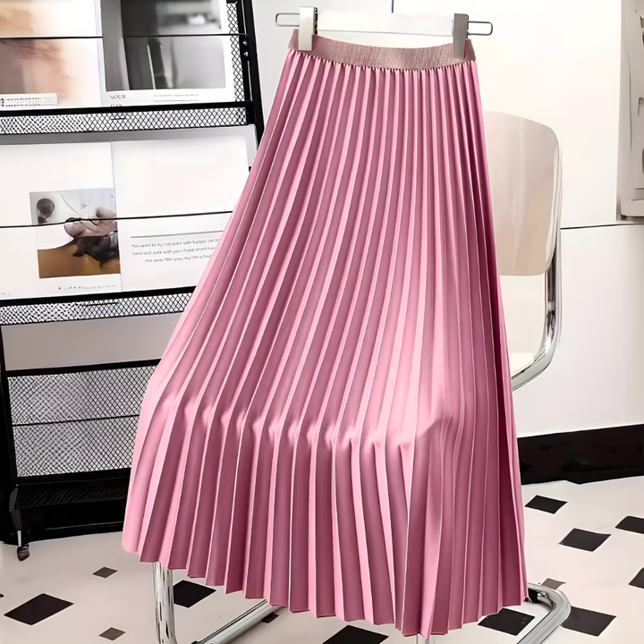 Stijlvolle Midi Rok Met Zwierige Plooien Voor Dames