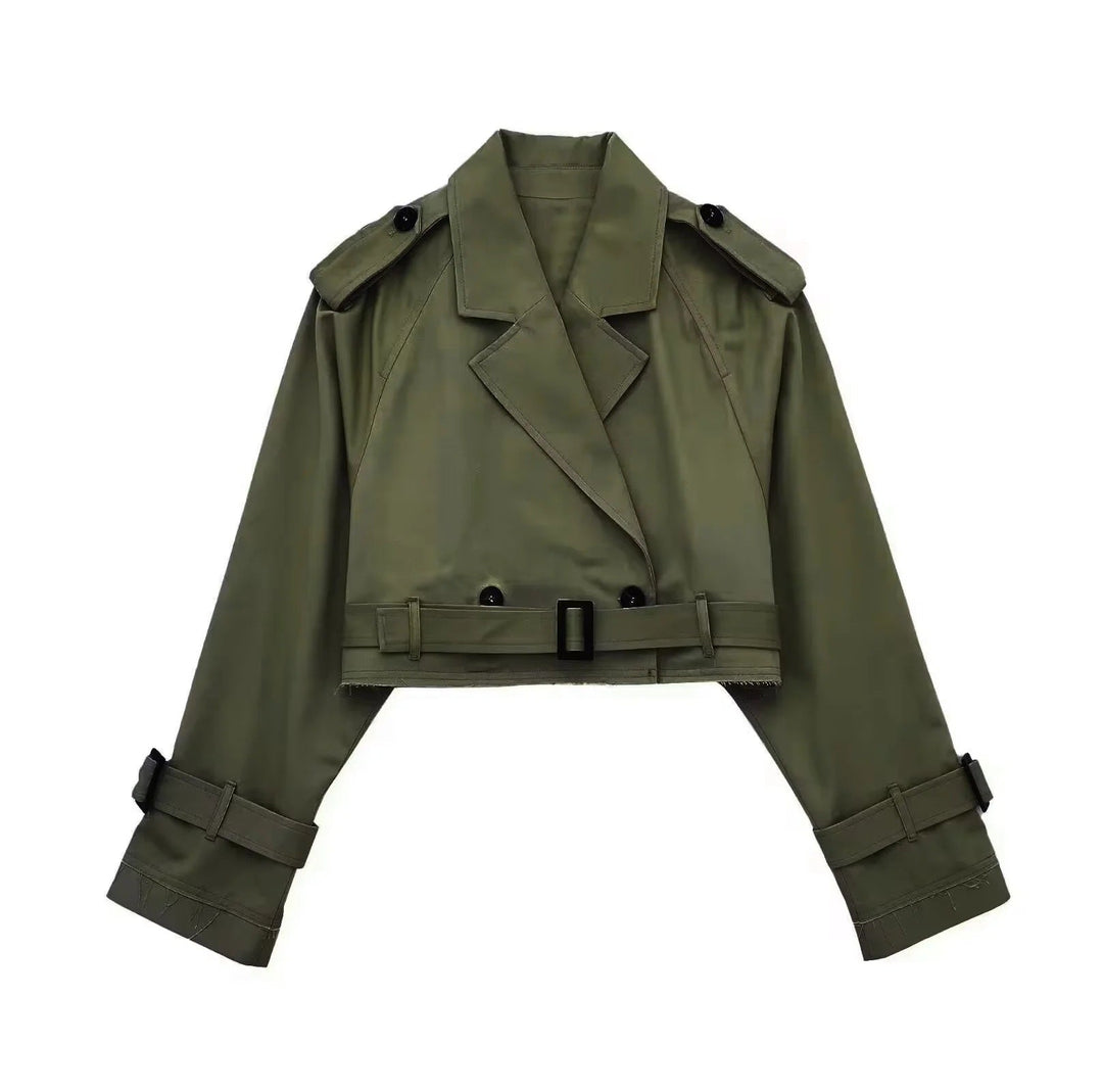 Stijlvolle Dames Trenchcoat Kort Model voor Casual Look