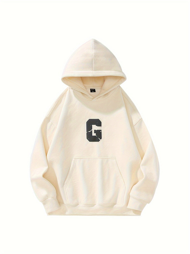 Golf Cross™ | Casual Hoodie met Contrast Letterprint Heren | Loose fit | Comfortabel katoen - Lange mouwen - Geschikt voor Herfst/Winter