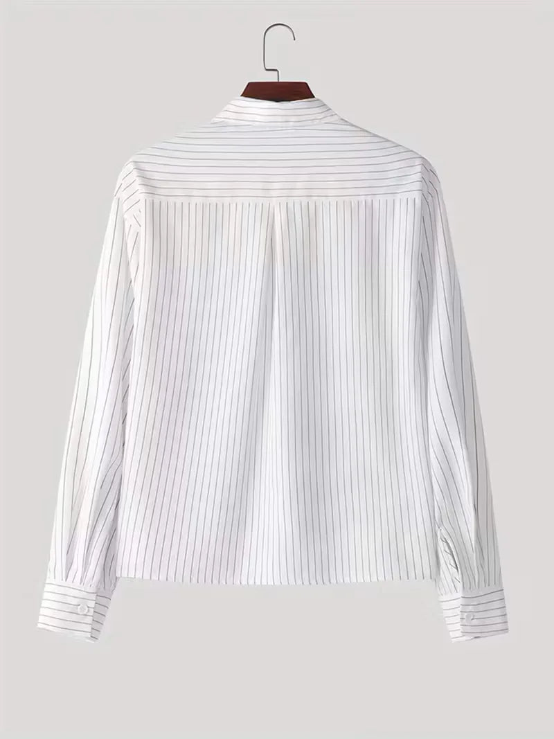 Casual overhemd met verticale strepen