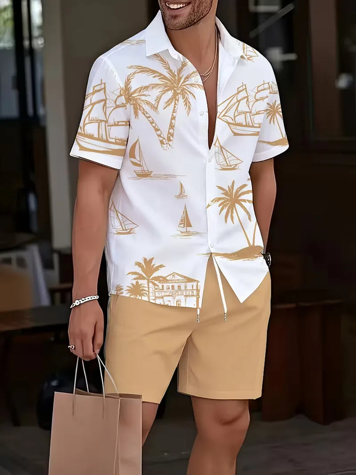 Set met tropische print