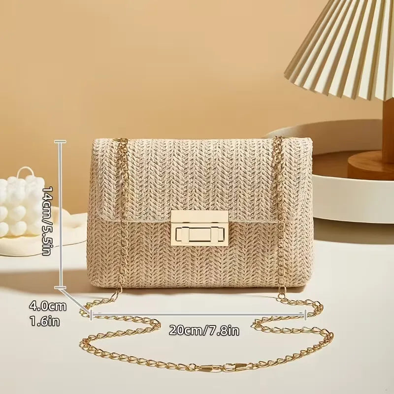 Schoudertas met gouden ketting