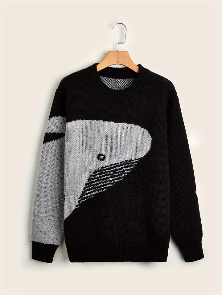 Trui Heren - Cartoon Print voor Stijlvolle Herfstkleding - Regular Fit - Puento Fortade - TP - Essential